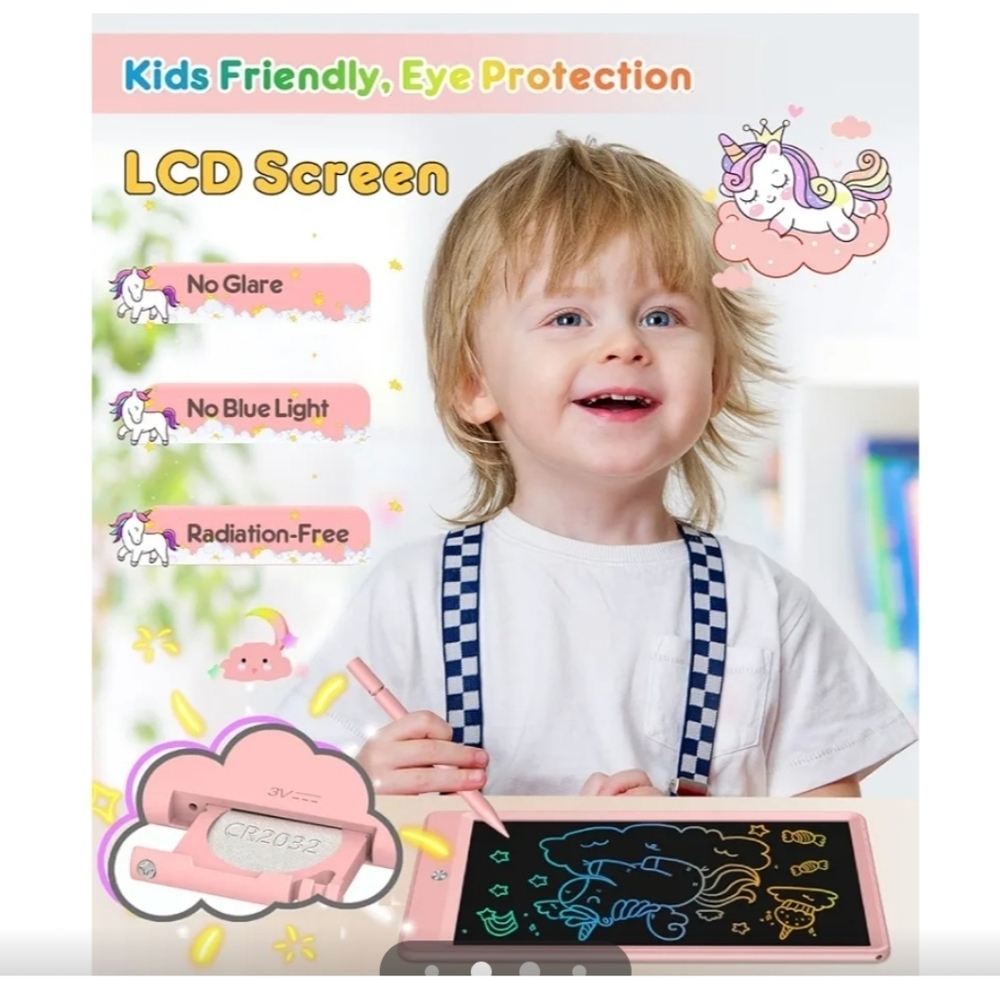 Writing Tablet Lcd Writing Board Drawing Pad 10 inch Pink